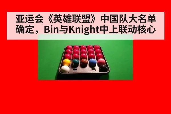 亚运会《英雄联盟》中国队大名单确定,Bin与Knight中上联动核心