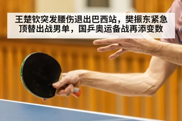 王楚钦突发腰伤退出巴西站,樊振东紧急顶替出战男单,国乒奥运备战再添变数